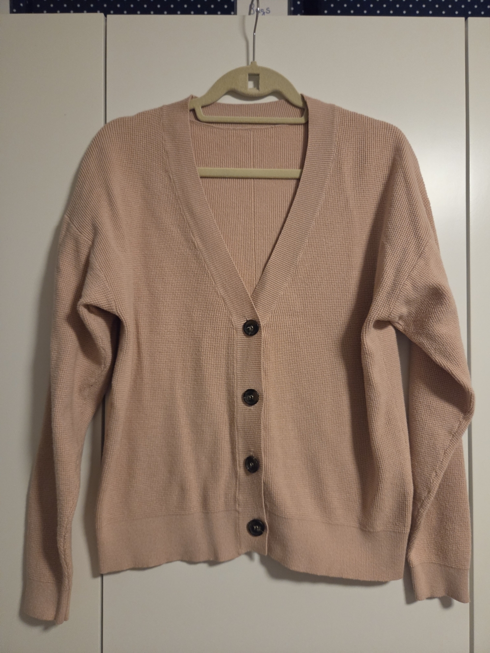 Zenana Outfitters Blush Pink V-Neck Button Cardigan